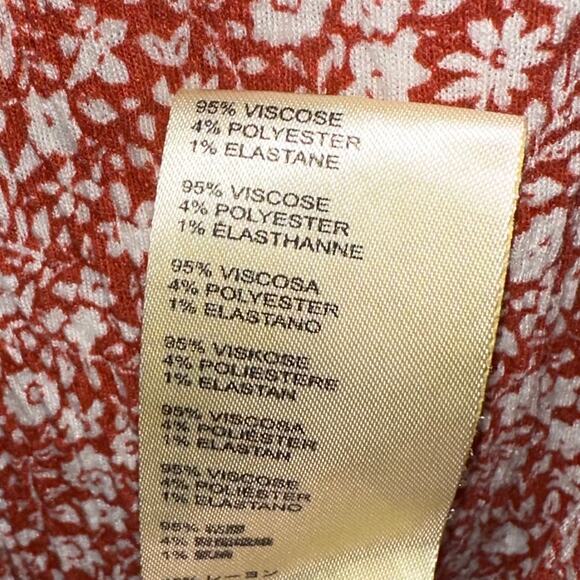 Anthropologie Maeve Quinn Floral Lace Crossover Back Peplum Top Size Small - Picture 7 of 14